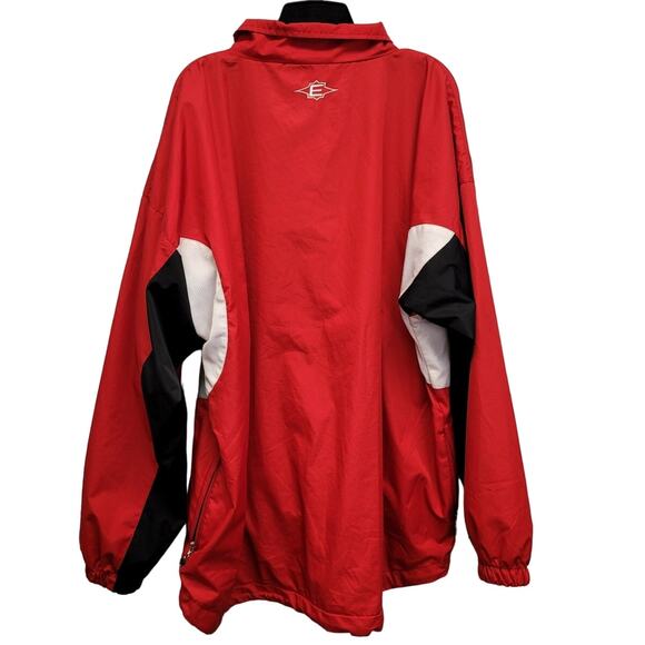 Hand Printed Upcycled Mens XL Woody Pine Cone Long Sleeve Full Zip Jacket - Picture 3 of 4